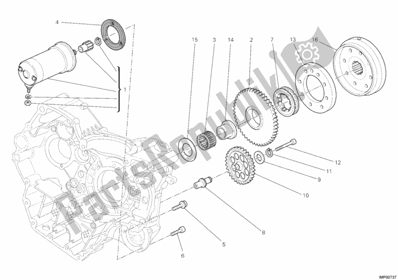 Todas las partes para Motor De Arranque de Ducati Monster 696 ABS USA 2012